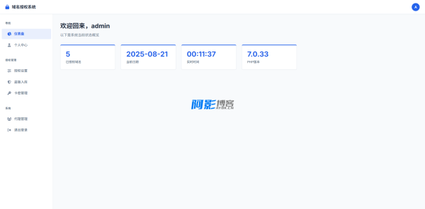 开源PHP域名授权验证系统1.2版 - 功能全面支持二开,分类:📋整站源码,发布时间:2025-08-22 image.png